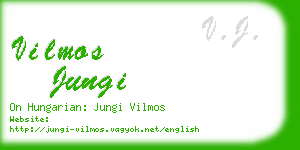 vilmos jungi business card